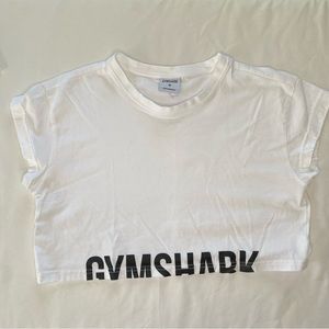 Gymshark Fraction Crop Tee - White - Medium